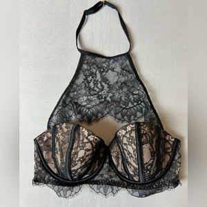Victoria’s Secret Very Sexy Bra Balconette Black Lace Choker